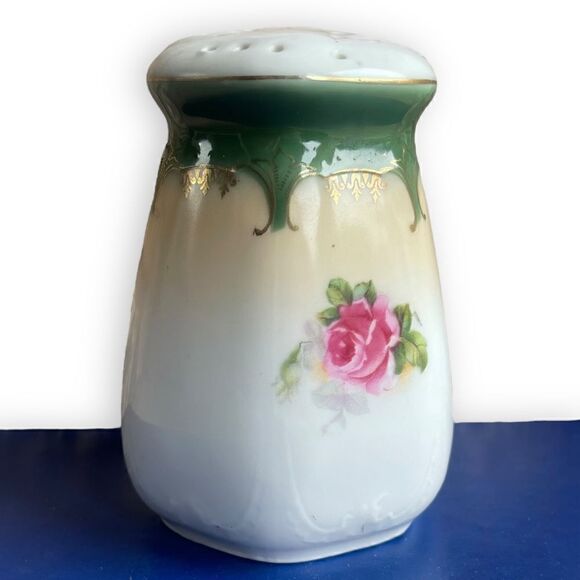 Antique German Hand Painted Floral Porcelain Sugar Shaker - Picture 7 of 16